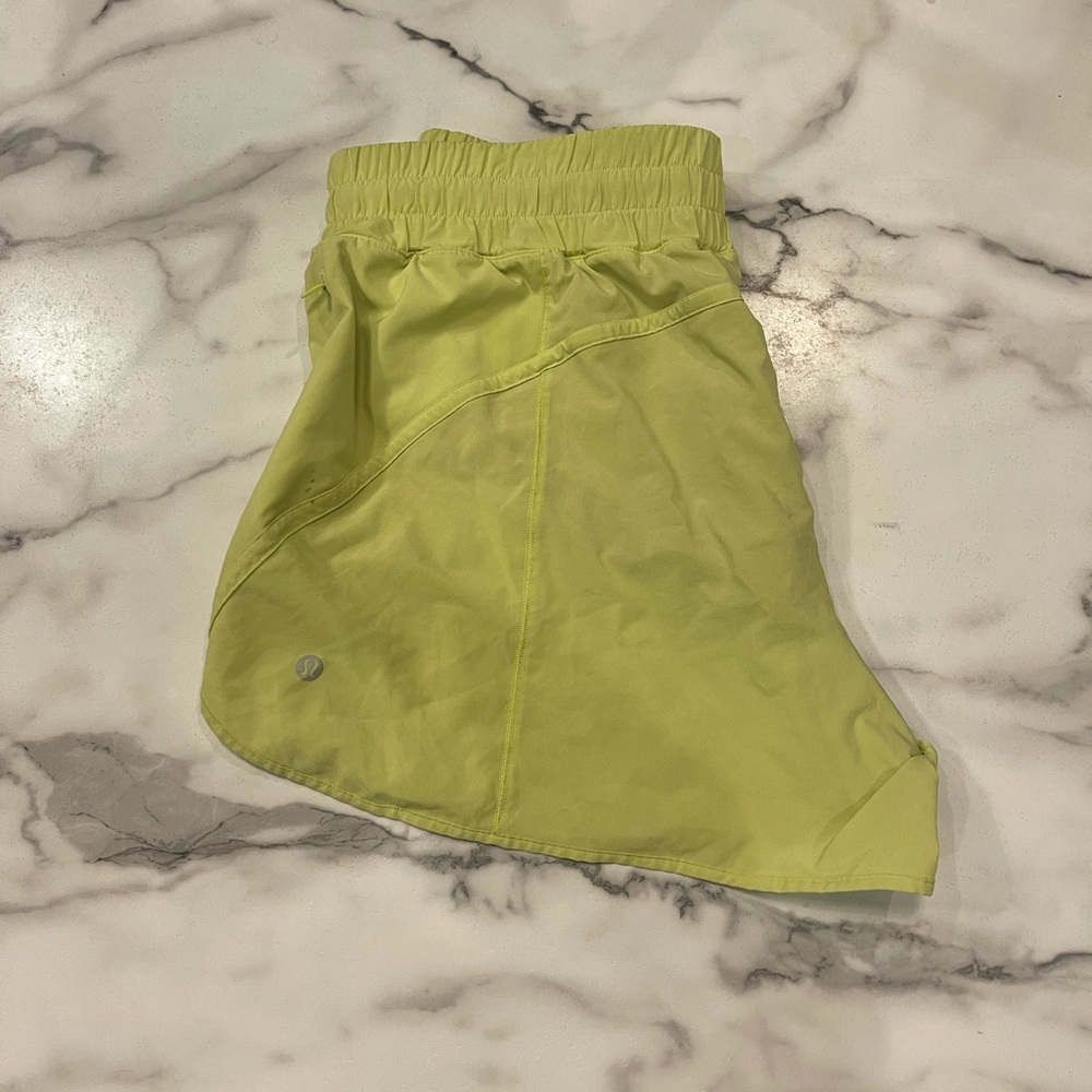 Lime green lululemon shorts
